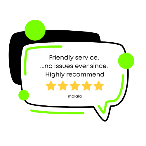 Five star customer review on ipad